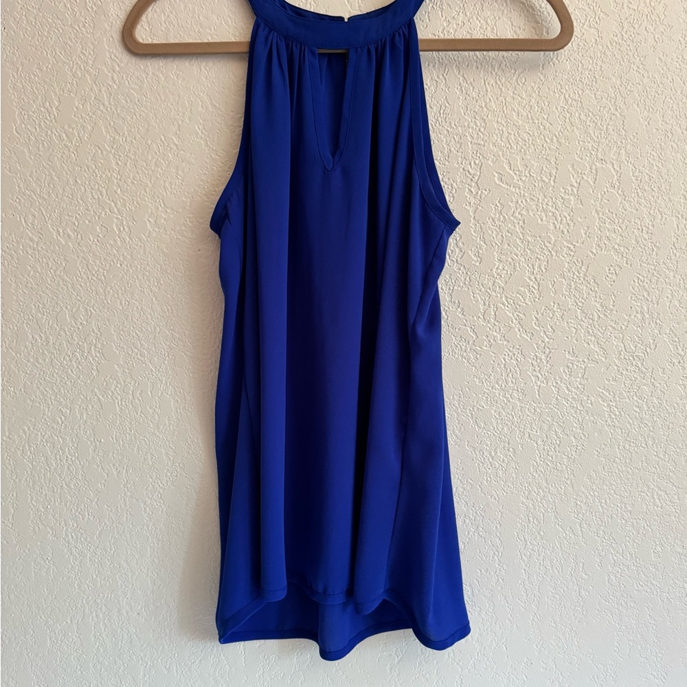 Elegant Blue Sleeveless Top
